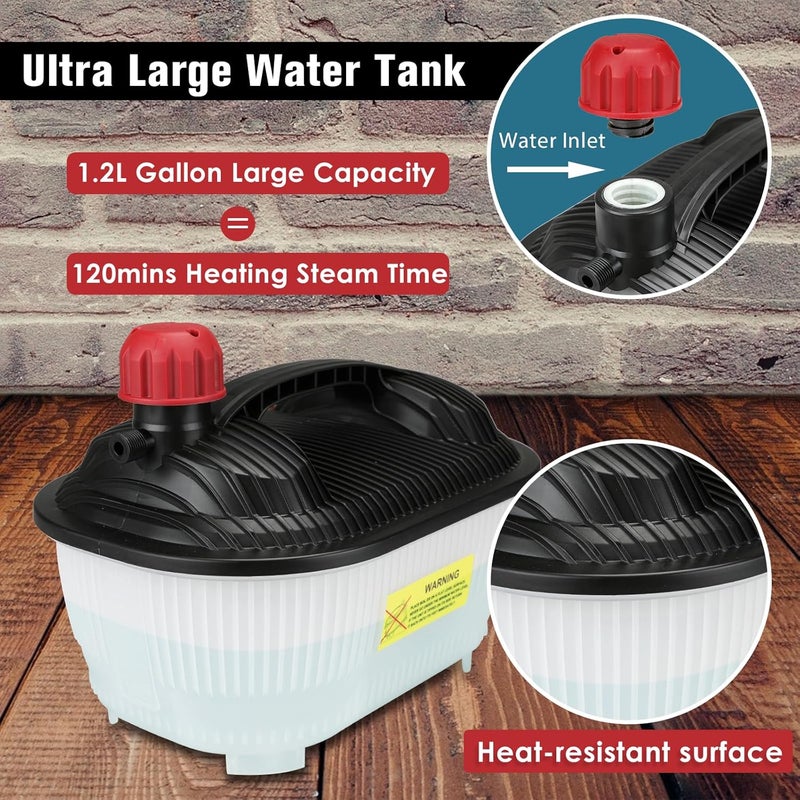 KITLUCK Wallpaper Steamer, 1500W Chemical Free Wallpaper Remover with 11.5 FT Cooling-Touch Hose, 1.2 Gallon Water Tank, Large Steam Plate, Steam Generator, Steam Cleaner for Wallpaper Removal - Image 3